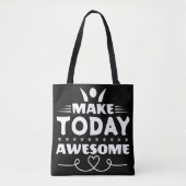 Maak Vandaag Geweldig Retro Typografie Tote Bag (Voorkant)