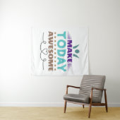Maak Vandaag Geweldig Retro Typografie Wandkleed (In Situ (horizontaal))