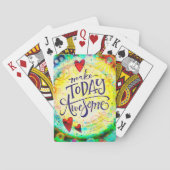 Maak vandaag Geweldige Leuke Vrolijke Inspirativit Pokerkaarten (Achterkant)