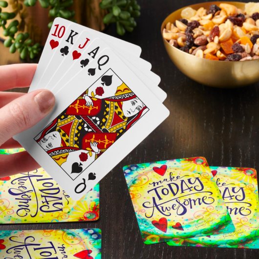 Maak vandaag Geweldige Leuke Vrolijke Inspirativit Pokerkaarten