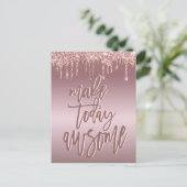 Maak vandaag Geweldige offerte Roos Gold Glitter D Briefkaart (Staand voorkant)