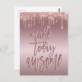 Maak vandaag Geweldige offerte Roos Gold Glitter D Briefkaart (Voorkant / Achterkant)