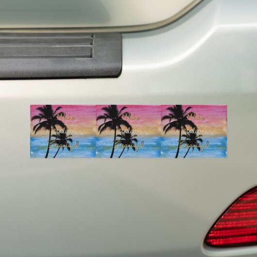 "Maak vandaag mooi" gouden citaat Bumpersticker (Op auto)