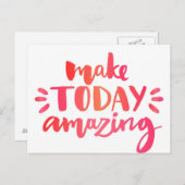 Maak vandaag ongelofelijk 2 briefkaart (Voorkant / Achterkant)