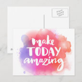 Maak vandaag ongelofelijk briefkaart (Voorkant / Achterkant)