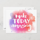 Maak vandaag ongelofelijk briefkaart (Voorkant / Achterkant)