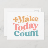 Maak vandaag tellen Inspirerend offerte Briefkaart (Voorkant / Achterkant)