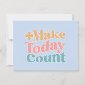 Maak vandaag tellen Inspirerend offerte Kaart (Voorkant)