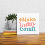 Maak vandaag tellen Inspirerend offerte Tegeltje<br><div class="desc">De "Make Today Count Inspirerend Quote" keramische tegel is een mooi en betekenisvol geschenk dat iedereen die het ontvangt, moet verheffen en inspireren. Als onderdeel van een collectie van motivatie decorstukken, dient deze aandenken als een constante herinnering om de dag te grijpen en het meeste uit elk moment te halen....</div>