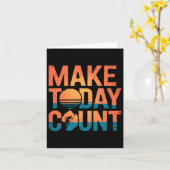 Maak vandaag tellen niet morgen Sticker Kaart (Gele Bloem)