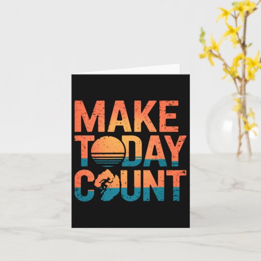 Maak vandaag tellen niet morgen Sticker Kaart (Gele Bloem)