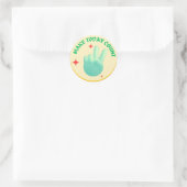 Maak vandaag tellen – Retro Peace Hand Sticker (Tas)