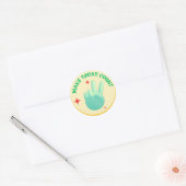 Maak vandaag tellen – Retro Peace Hand Sticker (Envelop)