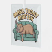 Maak Vandaag Uitmaken Glas Ornament (Voorkant links)