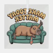 Maak Vandaag Uitmaken Glas Ornament (Achterkant)