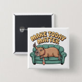 Maak Vandaag Uitmaken Vierkante Button 5,1 Cm (Voorkant /achterkant)