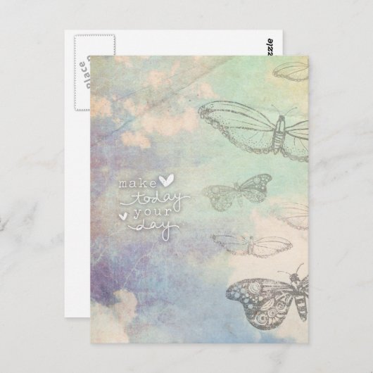 Maak vandaag uw dag briefkaart (Voorkant / Achterkant)