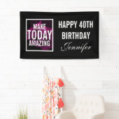 Maak vandaag Verbazingwekkend Paarse Roos Verjaard Spandoek (Insitu)