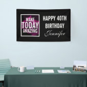 Maak vandaag Verbazingwekkend Paarse Roos Verjaard Spandoek (Beurs)