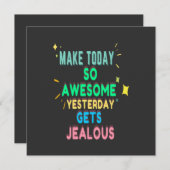 Maak vandaag zo Geweldige gisteren wordt jaloers Programmakaart (Voorkant / Achterkant)