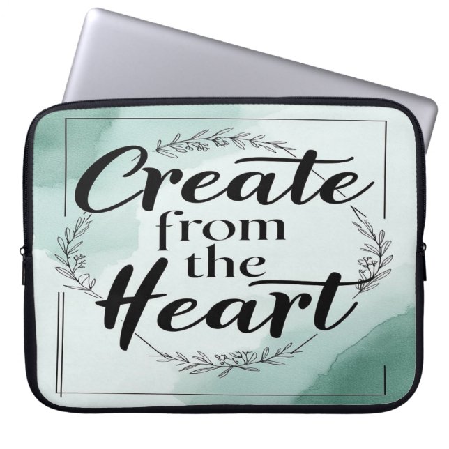 Maak vanuit de Hart optie 2 Laptop Sleeve (Voorkant)