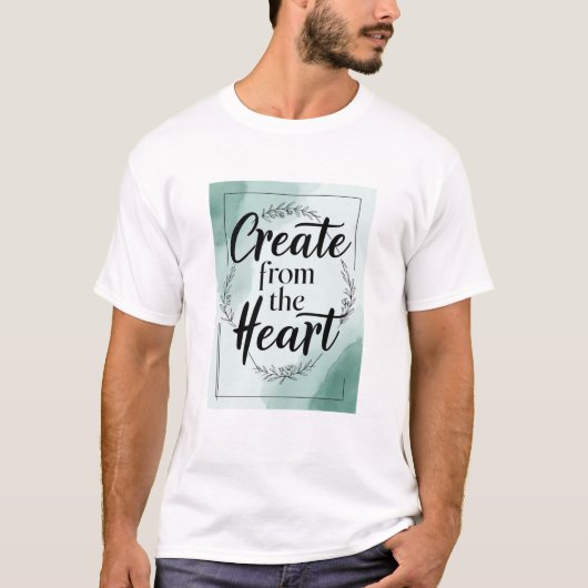 Maak vanuit de Hart optie 2 T-shirt (Voorkant)