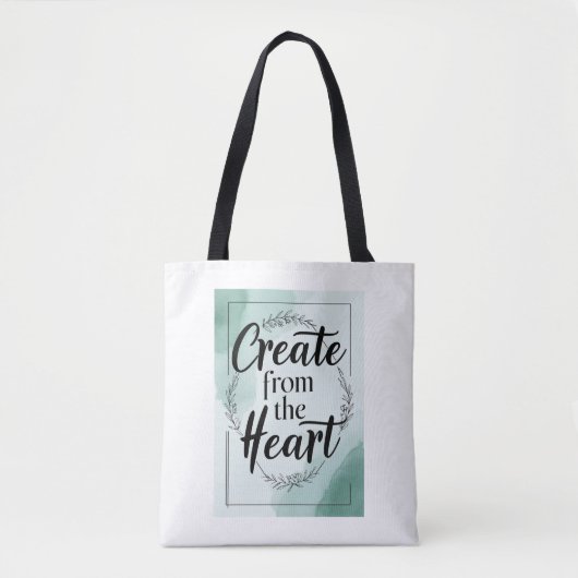 Maak vanuit de Hart optie 2 Tote Bag (Voorkant)