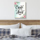 Maak vanuit de Hart optie 3 Canvas Afdruk (Insitu (Slaapkamer))