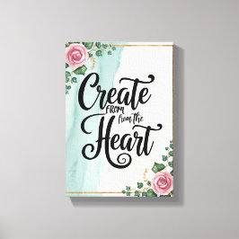 Maak vanuit de Hart optie 3 Canvas Afdruk