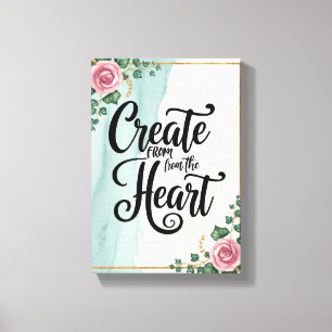 Maak vanuit de Hart optie 3 Canvas Afdruk