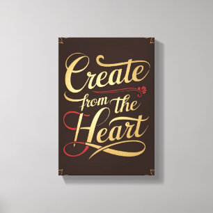 Maak vanuit het hart canvas afdruk