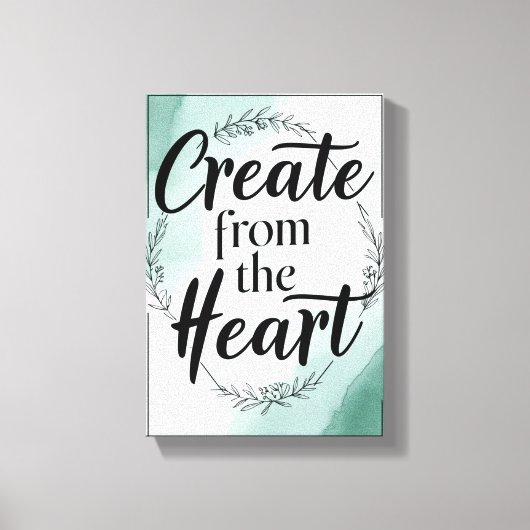 Maak vanuit het hart optie 2 canvas afdruk (Voorkant)