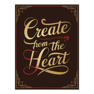 Maak vanuit het hart perfect poster