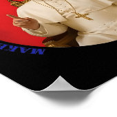 Maak Vaticaan Groot Again Funny Paus Trump Retro C Poster (Hoek)