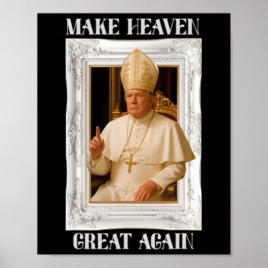 Maak Vaticaan Groot Again Grappige Paus Trump Retr Poster (Voorkant)