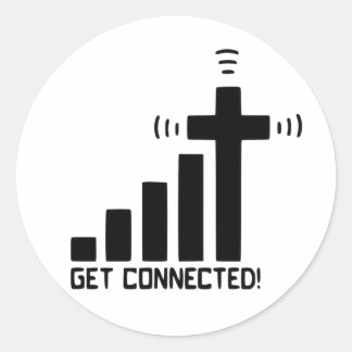 Maak verbinding! Christelijk thema Ronde Sticker