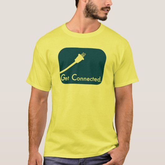 Maak verbinding.  Elektrisch. T-shirt (Voorkant)