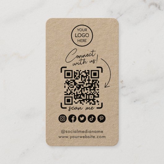 Maak verbinding met de Amerikaanse Kraft Social Me Visitekaartje (Voorkant)