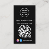 Maak verbinding met de Amerikaanse Logo QR-code zw Visitekaartje (Voorkant)