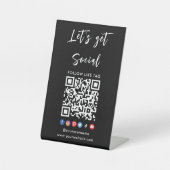 Maak verbinding met de Amerikaanse Qr Code Profess Reclamebord Met Voetstuk (Voorkant)