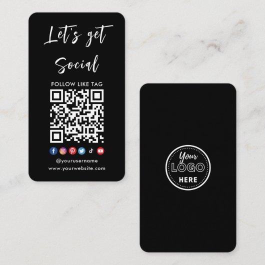 Maak verbinding met de Amerikaanse Qr Code Profess Visitekaartje (Voorkant / Achterkant)