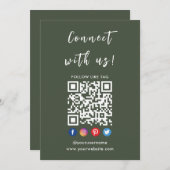 Maak verbinding met de Amerikaanse QR-code Social  Kaart (Voorkant / Achterkant)