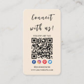 Maak verbinding met de Amerikaanse Qr-code Social  Visitekaartje (Voorkant)