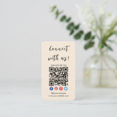 Maak verbinding met de Amerikaanse Qr-code Social Visitekaartje (Staand voorkant)