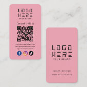 Maak verbinding met de Amerikaanse Social Media QR Informatiekaartje (Voorkant / Achterkant)