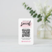 Maak verbinding met de Amerikaanse Social Media QR Informatiekaartje (Staand voorkant)