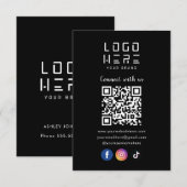 Maak verbinding met de Amerikaanse Social Media QR Kaart (Voorkant / Achterkant)