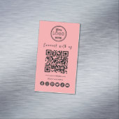 Maak verbinding met de Amerikaanse Social Media QR Magnetisch Visitekaartje (Voorbeeld)