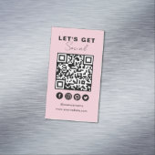Maak verbinding met de Amerikaanse Social Media QR Magnetisch Visitekaartje (Voorbeeld)