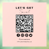 Maak verbinding met de Amerikaanse Social Media QR Raamsticker (Vel 3)